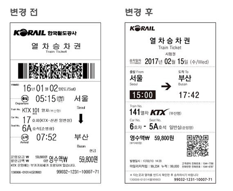 코레일, 열차 승차권 환불 쉽고 간편하게 바꾼다