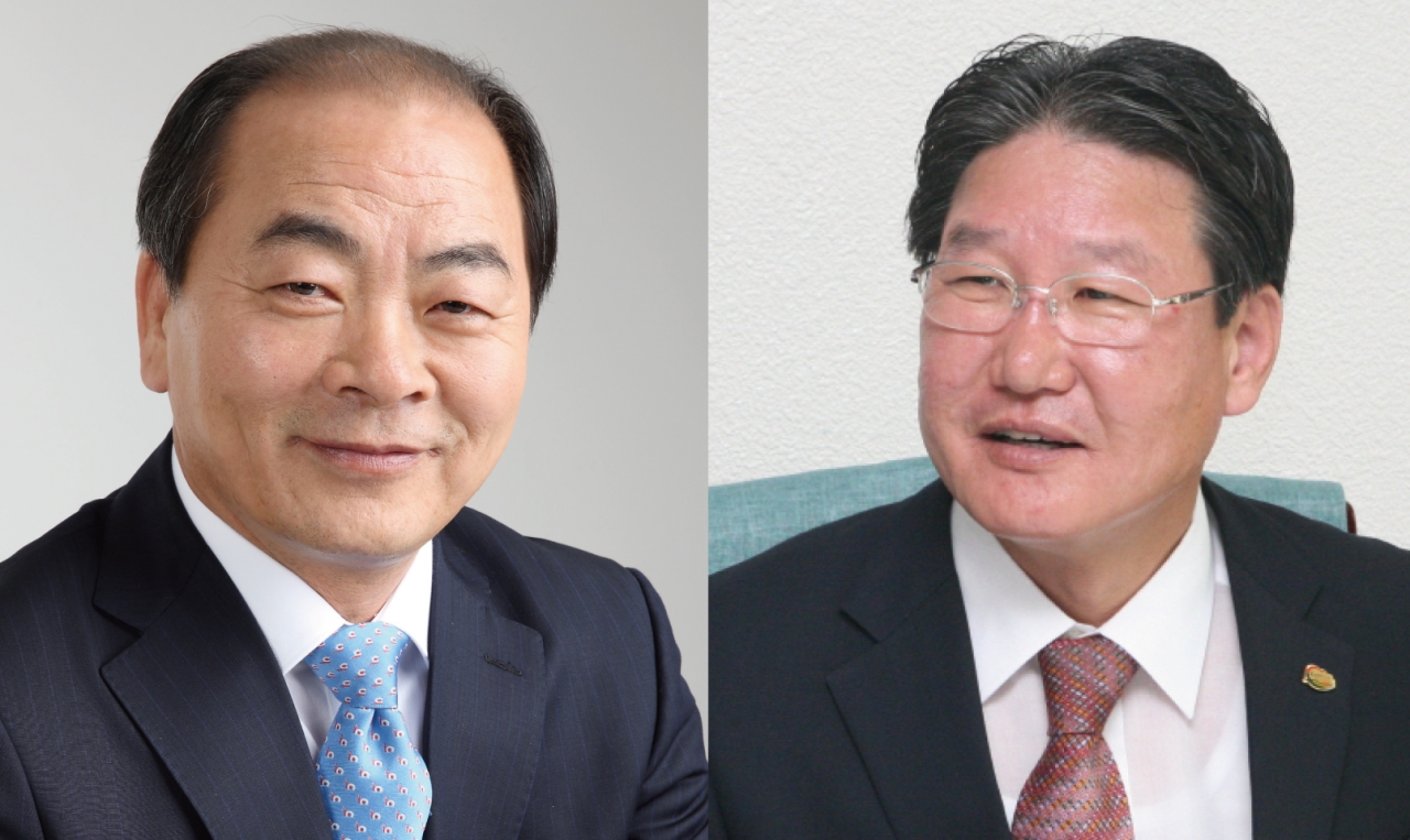 정구복 민주당 영동군수 후보(왼쪽)와 박세복 한국당 후보 / 중부매일 DB