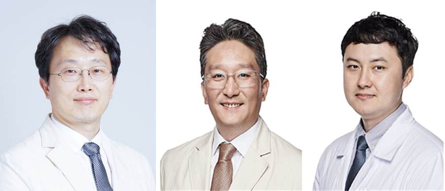 사진 왼쪽부터 홍재택, 김일섭, 이종범 교수. /충북대병원 제공