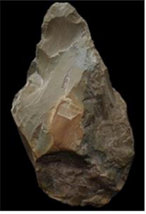 183만년 전의 부키트 부누유적(세계문화유산)에서 출토된 주먹도끼