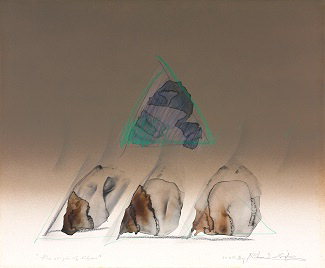 이두식 작 생의 기원, 61.0x73.0cm, 켄트지 위에 수채화, 1985