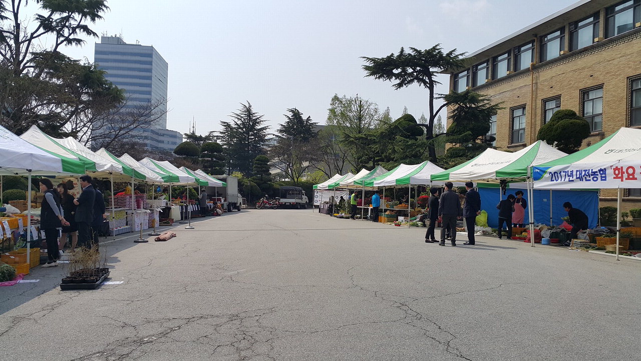 대전 '화요 농산물 직거래 장터'가 12일 개장한다. 사진은 지난해 행사 모습. / 대전시 제공