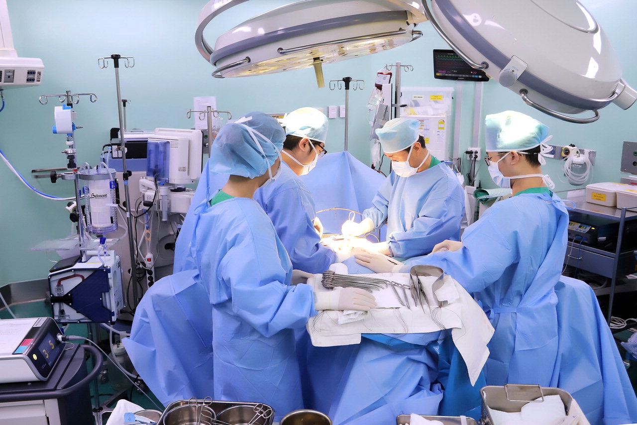단국대병원에서 대장암 복막절제 수술이 진행되고 있다. / 단국대병원 제공