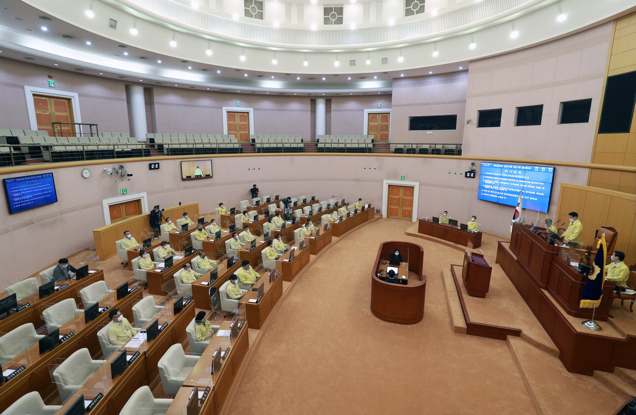 대전시의회가 8일 제253회 임시회 제1차 본회의를 진행하고 있다. / 대전시의회 제공