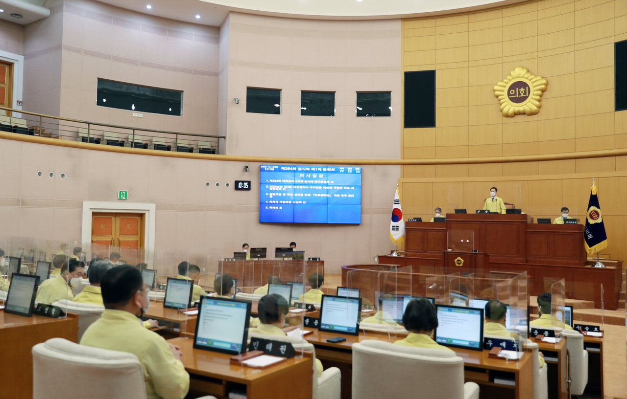대전시의회가 12일 제254회 임시회 1차 본회의를 열고 3일간의 의사 일정에 들어갔다. / 대전시의회 제공