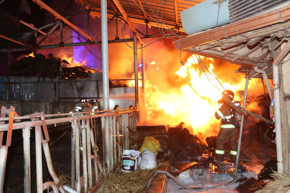 25일 밤 12시 14분께 청주시 오창읍 후기리의 한 주택에서 화재가 발생했다.
