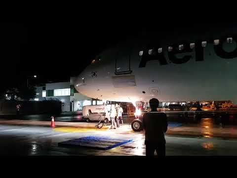 에어로케이항공 비상탈출 시범 동영상