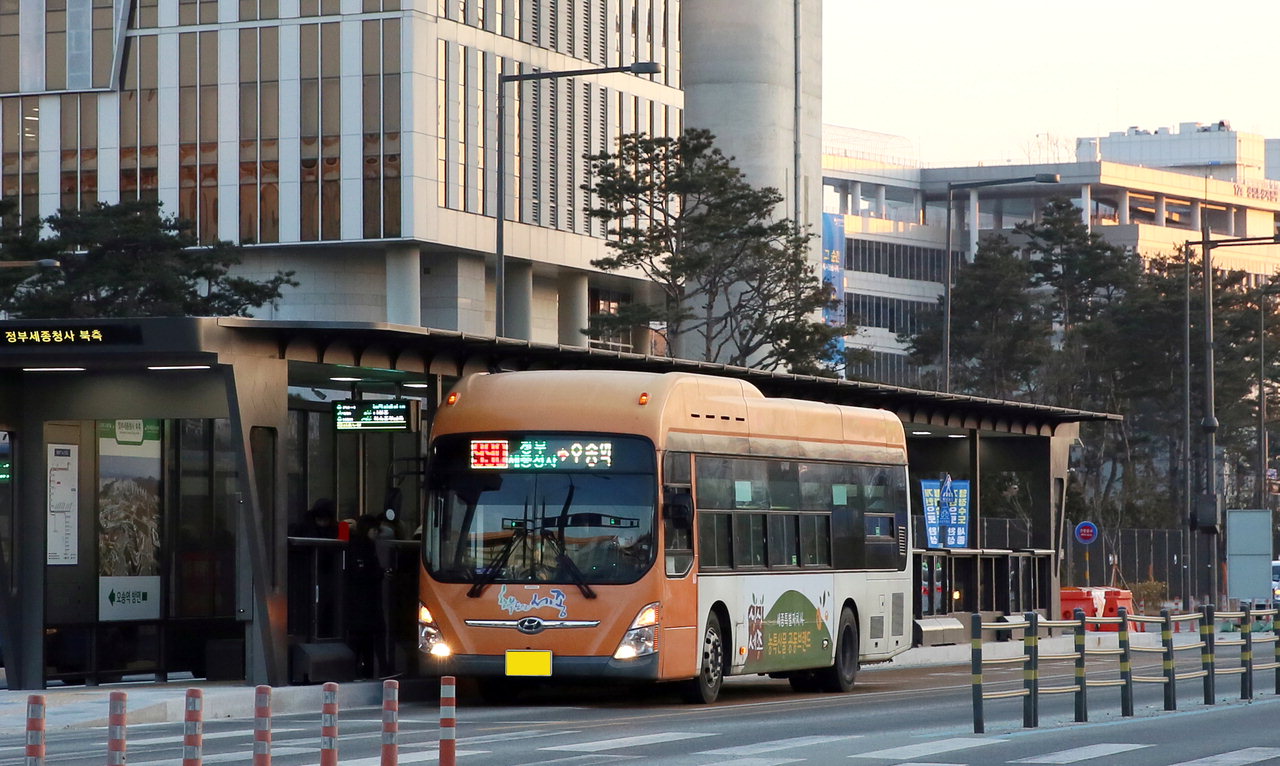 세종시 행정중심복합도시 내 BRT 운행 모습. / 행정중심복합도시건설청 제공