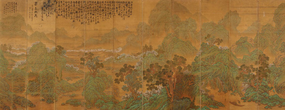 이상범, 무릉도원도, 1922, 158.6x390cm
