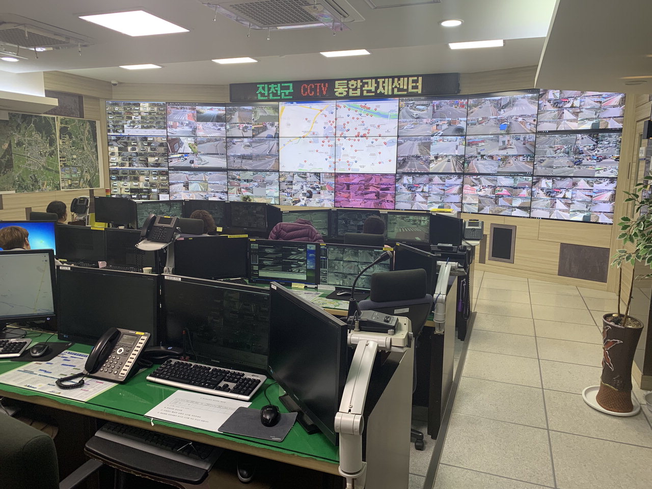 2019년 스마트시티 통합플랫폼으로 구축한 진천군 CCTV 통합관제센터