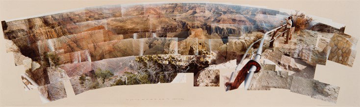 데이비드 호크니, 레일이 있는그랜드 캐년 남쪽 끝, 1982 년 10 월, 1982, 사진 콜라주, 95× 334cm