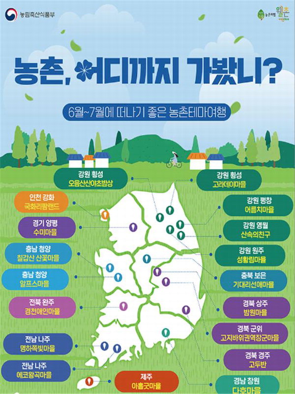 농촌 여행 홍보 포스터./농식품부