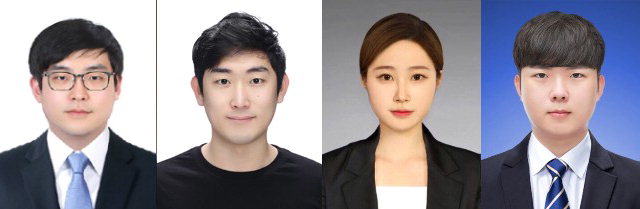 (왼쪽부터) 박승 의료인공지능팀장, 양민욱·임정은·김근형 연구원. /충북대병원