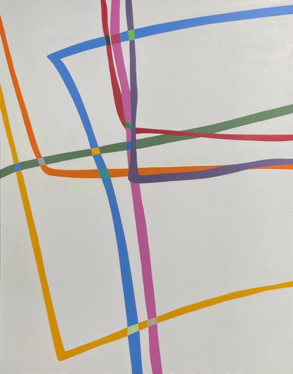 송태라 作 'Flying birds' 72.8×100cm, acrylic on canvas, 2022