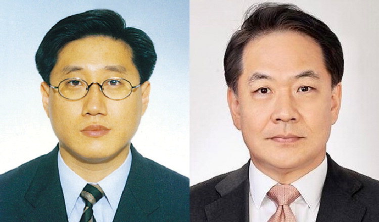 추승호(왼쪽) 연합뉴스TV 보도본부장과 이성철 한국일보 대표이사.