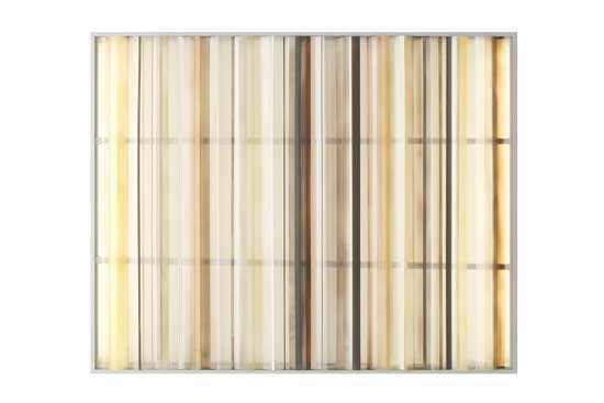 '기억의 프리즘_mono_1' Slate-board, Aluminum frame, Mixed media, LED light, 103 x 83 cm, 2023