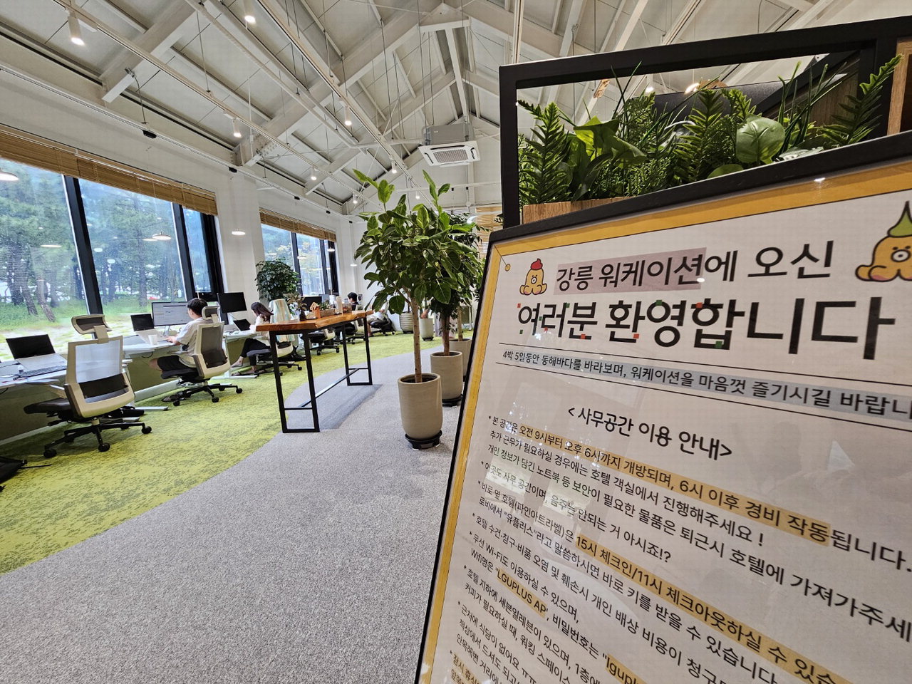 LG유플러스가 강릉에 구축한 워케이션 오피스 유플러스토피아 전경.  /이재규