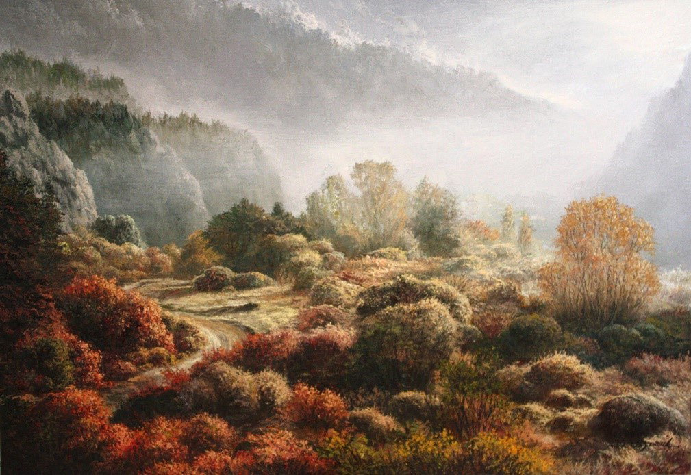 박명수 - '인제비밀의 정원', 116.7x80.3cm, Oil on canvas, 2023