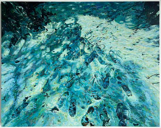 문지혜 - '눈이 부시게1', oil on canvas, 145.5x112.1cm, 2023