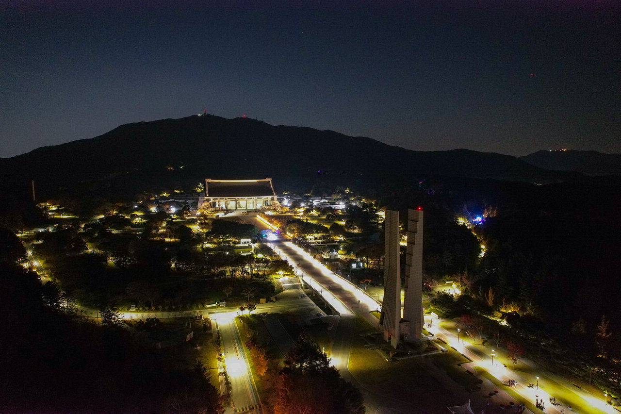 독립기념관 야간 전경. /천안시