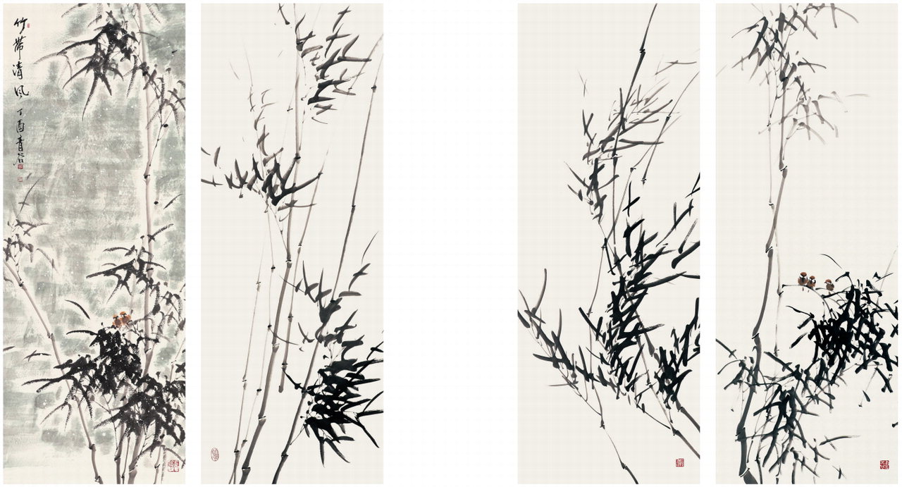 오근석-'죽대청풍' 70×180cm, 2017