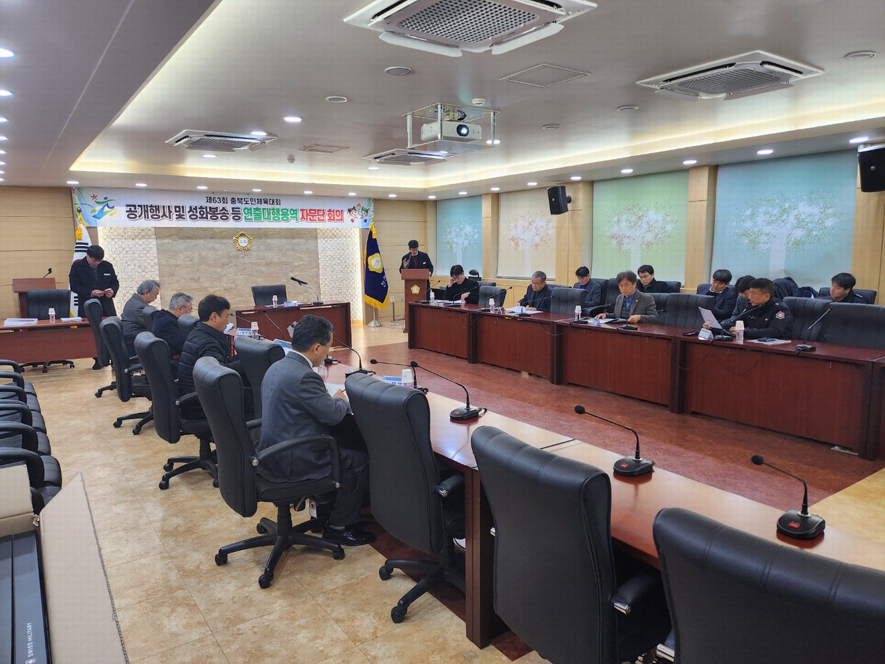 진천군이 18일 민간 전문가와 각 관계기관 실무자들이 참석한 가운데 공개행사 연출에 대한 의견을 나눴다.