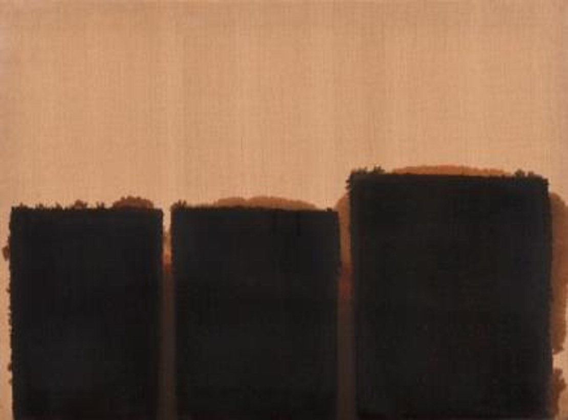 본관 현대미술 기획전Ⅲ '작고작가전' 윤형근. 윤형근의 '다색 88-80', 1988, 80.2×130.3cm