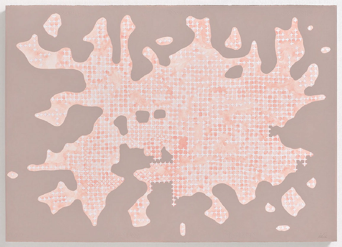 반주영- 'Dreaming slowly', gouache, color mechanical pencil lead on paper, 70.5x100cm, 2023