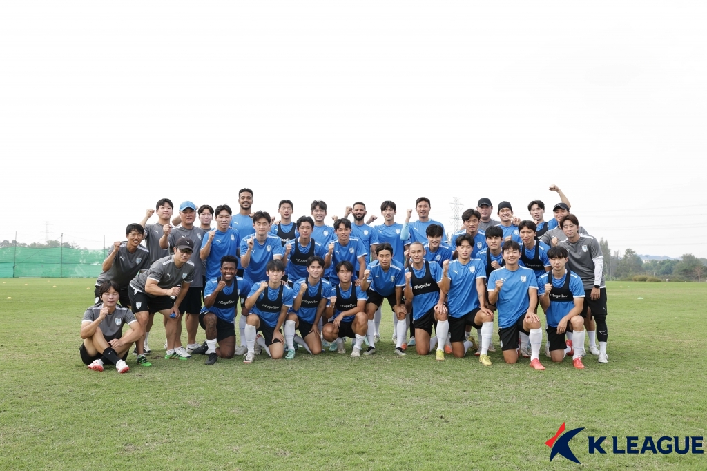 1월 태국 촌부리 전지훈련 때 천안 선수단의 모습 / 한국프로축구연맹
