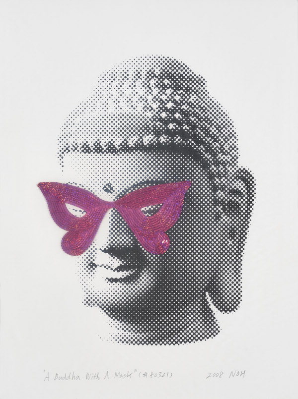 노상균 -'A Buddha With A Mask', 2011, mixed media, 194x130cm