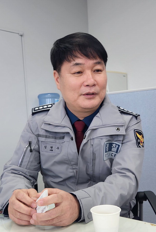 교통사망사고 없는 보은을 만들겠다는 김현우 보은경찰서장.