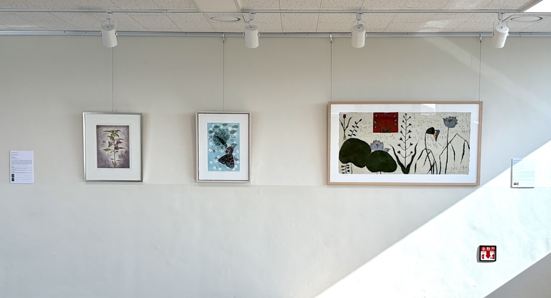 ▲ 허문정, 황창배 작가의 작품이 내수중에 전시돼 있다. / 쉐마미술관